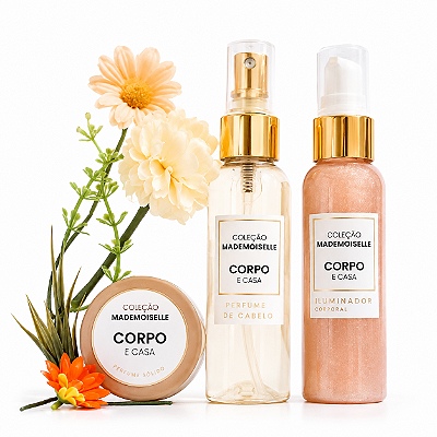 Kit Coco Mademoiselle Perfume Cabelo Óleo Iluminador