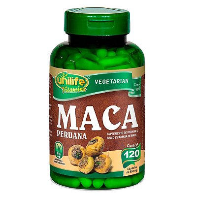 MACA PERUANA COM VITAMINAS 120 CÁPSULAS 550 mg