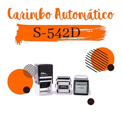 Carimbo Datador Automático Shiny Printer S-542D - 42x42mm