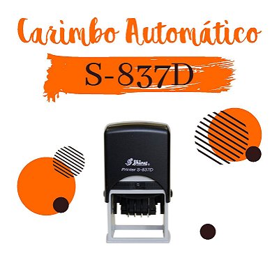 Carimbo Datador Automático Shiny Printer S-837D - 40x50mm