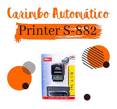 Carimbo Automático Shiny Printer S-882 - 14x38 mm (MONTE VOCÊ MESMO)