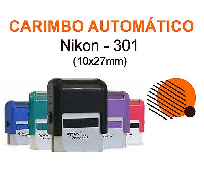 Carimbo Automático Nikon 301 - 10x27mm