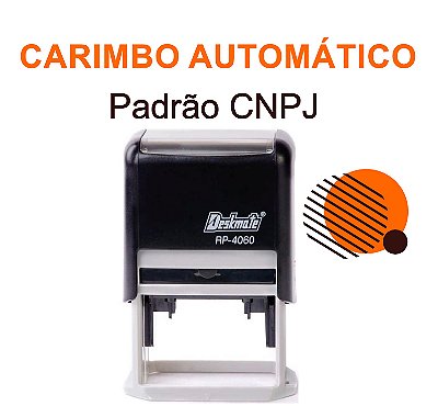 Carimbo Automático Deskmate RP 4060  - 40x60mm (Padrão da Receita Federal para CNPJ)