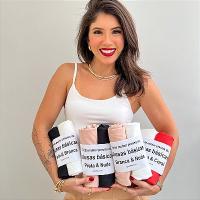 Kit 2 Blusas Básicas de Alcinha