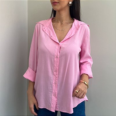 Camisa Feminina Eloa Rosa
