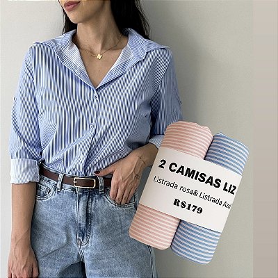 Kit 2 Camisas Liz Listrada