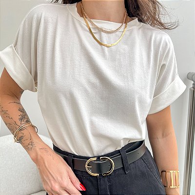 T-shirt Manga Japonesa Off White