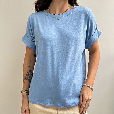 T-shirt Manga Japonesa Azul Candy