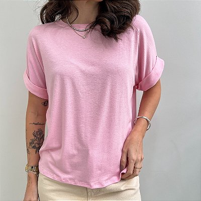 T-shirt Manga Japonesa Rosa Candy