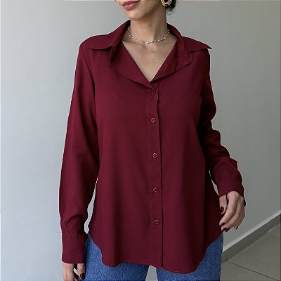 Camisa Feminina Vinho Eloá
