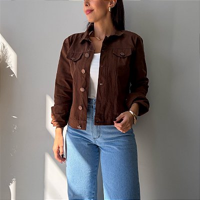Jaqueta Jeans Ane Marrom