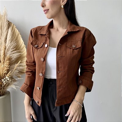 Jaqueta Jeans Ane Marrom