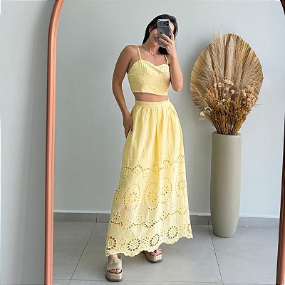 Conjunto Saia e Cropped Mel