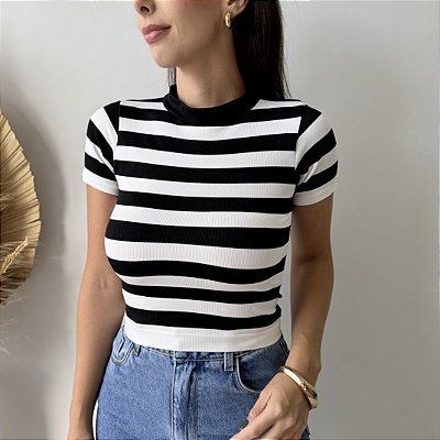 Blusa Tami Listrada Manga Curta