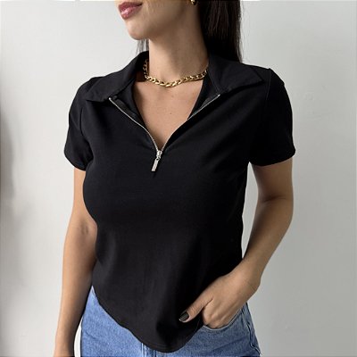 Blusa Jenifer Polo Com Zíper