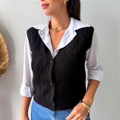 Colete de Tricot Alice Preto