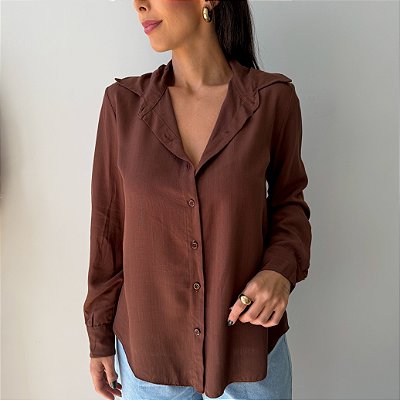 Camisa Feminina Eloá Marrom