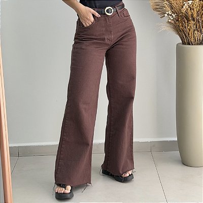 Calça Feminina Jeans Luana Marrom