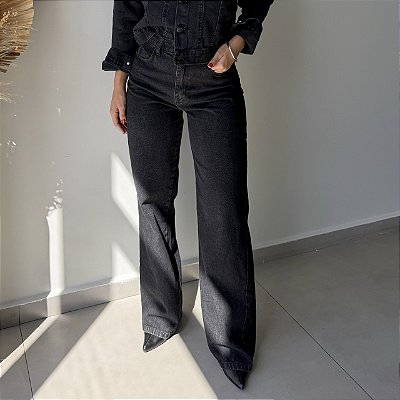 Calça Wide Leg Laura Preta