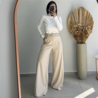 Calça Alfaiataria Carla Nude
