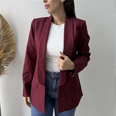 Blazer Aline Marsala