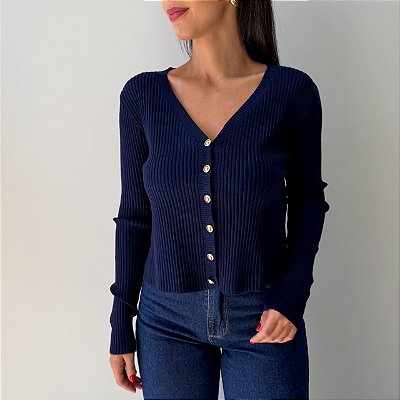 Conjunto Tricot Cecilia Azul Marinho
