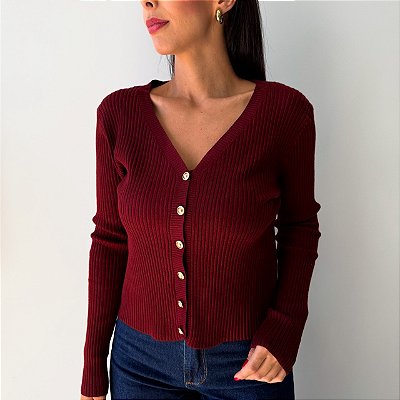 Conjunto Tricot Cecilia Marsala