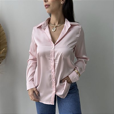Camisa de Cetim Laís Rosa