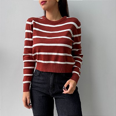 Blusa Manga Longa Listrada Nanda Telha