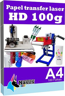Papel Transfer laser Rígido Alta definição A4 100g