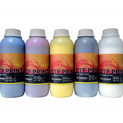 Tintas Para Dtf Cmyk + Branco 5 Frascos Com 250ml Cada