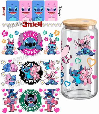 Impressao UV DTF Transfer Sticker, Lavavel, Impermeável, relevo e Brilho  – LILO e Stitch