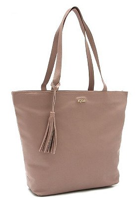 Bolsa sacola equus tassel bege