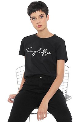 Camiseta Tommy Hilfiger Heritage Crew Neck Graphic Preta