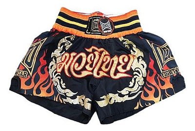 Short Muay Thai Estilo Tailandês Ockto Fire