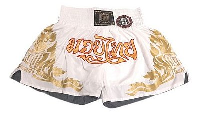 Short Muay Thai Estilo Tailandês Ockto Training Branco