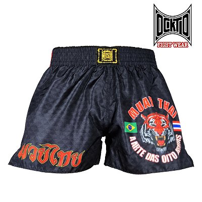 Short Muay Thai Estilo Retrô Ockto Tigre