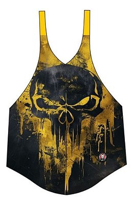 Camiseta Regata Estilo Cavada Treino Caveira Amarela