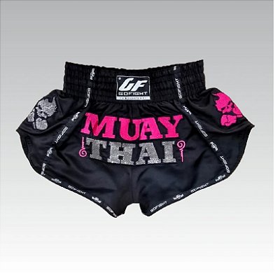 Short Muay Thai Estilo Tailandês SK Glove Go Fight