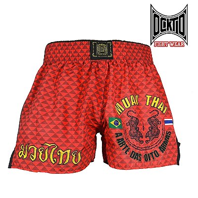 Short Muay Thai Estilo Retrô Ockto Twin Tiger