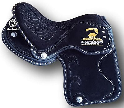 Sela Gel Profissional Vaquejada Camurça Preta