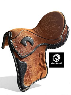 Sela Profissional Vaquejada Suador Alongado Camurça Cor Wisk