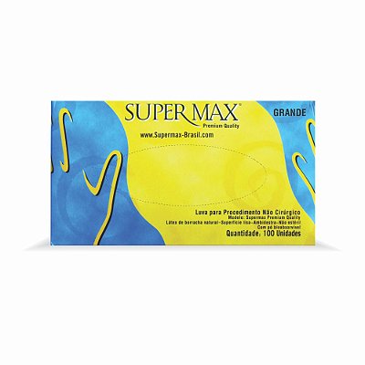 Luvas Supermax - Látex Lisa com Pó XP P M e G