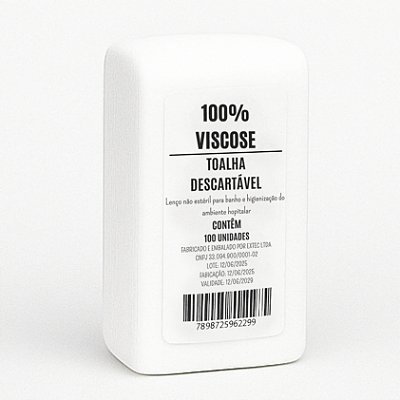 Toalha lenço 100 un 100% Viscose Absorvente - Para casa e Uso diário