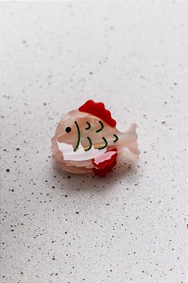 Piranha Mini Peixe Rosa e Vermelho