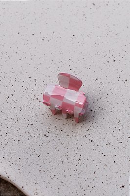 Piranha Mini Arredondada Checkboard Rosa e Branca