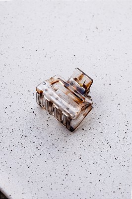 Piranha Mini Quadrada Nude Transparência