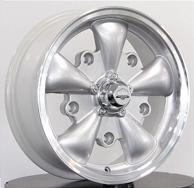 RODA RAW CLASSICS 5 SPOKE PRATA DIAMANTADA ARO 15 X5,5 FURAÇÃO 5X205