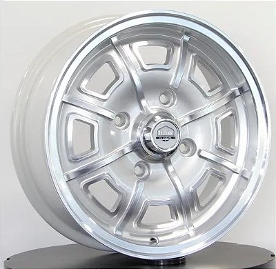 RODA PEDRINI PRATA DIAMANTADA ARO 15X5,5 FURAÇÃO 4X130