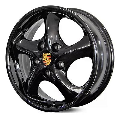 RODAS PORSCHE PRETO TWIST DUAS TALAS ARO 17X6 E 17X6 FURAÇÃO 5X130